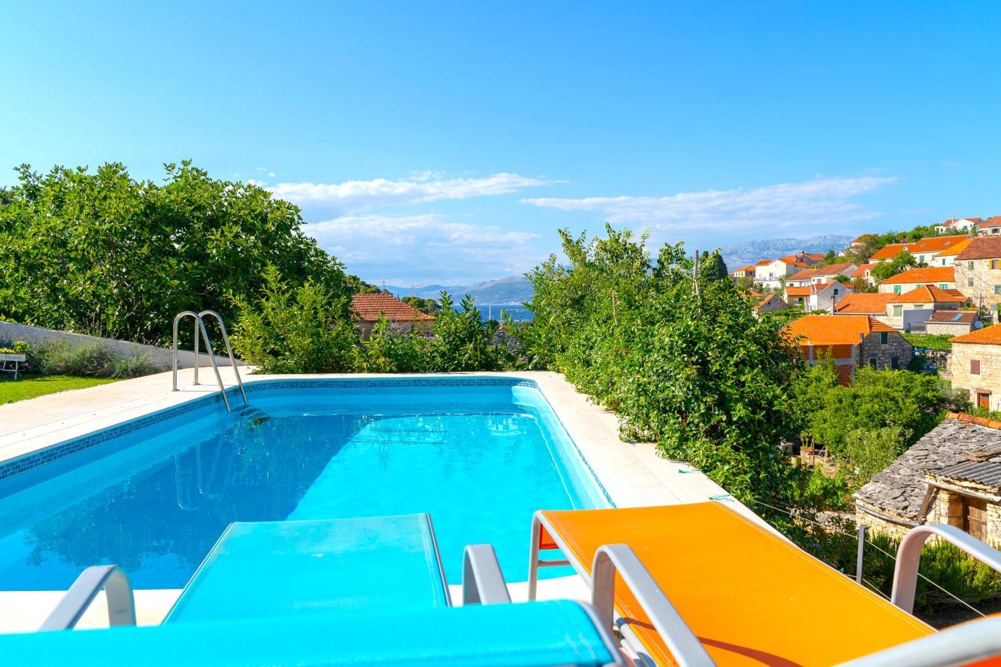 Villa Green Garden Splitska Exterior foto